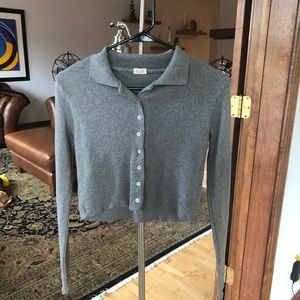 Brandy Melville crop button up